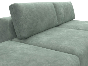 Диван угловой модульный с пуфом Лига-060 НПБ угол универсальный, велюр BRUT