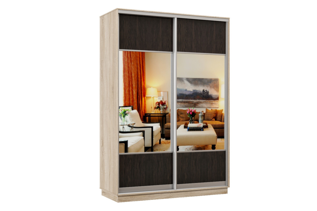 Шкафы-купе, Шкаф-купе Премьер Лайт 01 Мини (05;05) двухдверный