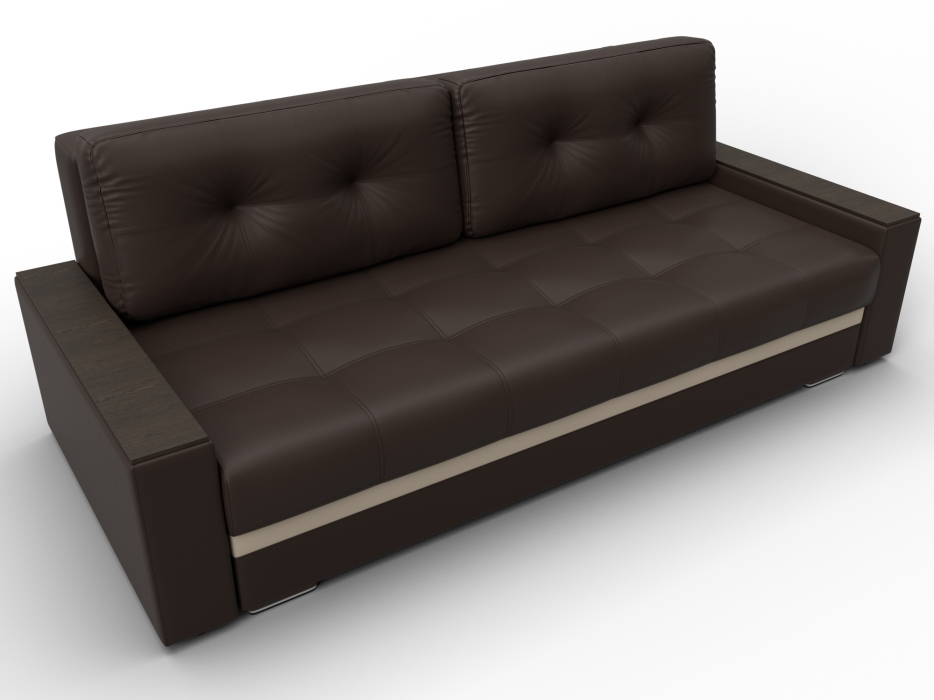 Диваны прямые, Диван прямой с декором Лига-096 НПБ, экокожа