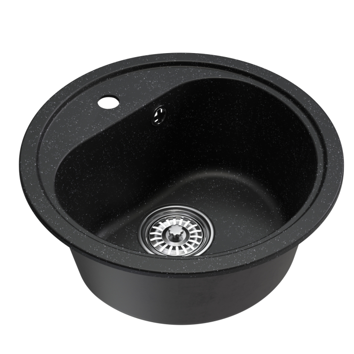 Кухонные мойки, Мойкa ML-GM10 круглая, 440мм (глуб. чаши 180) NEW*