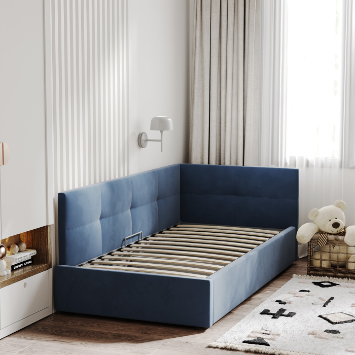 Кровати с мягким изголовьем, Кровать односпальная Меркурий-1 90х200