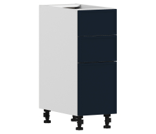 , Регина РСЯ-30 Шкаф-стол с ящиками Белый/МДФ Квадро Синий