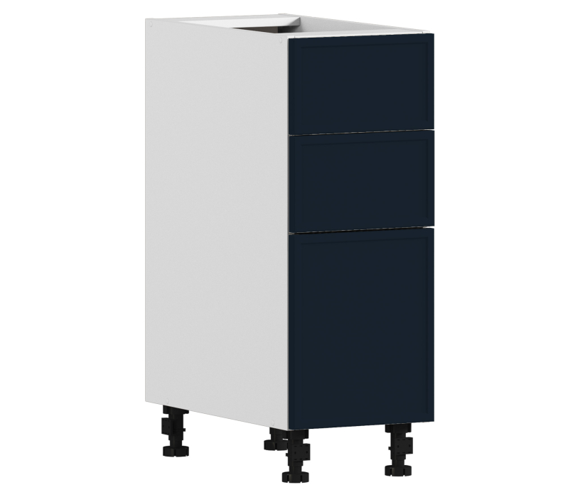 , Регина РСЯ-30 Шкаф-стол с ящиками Белый/МДФ Квадро Синий