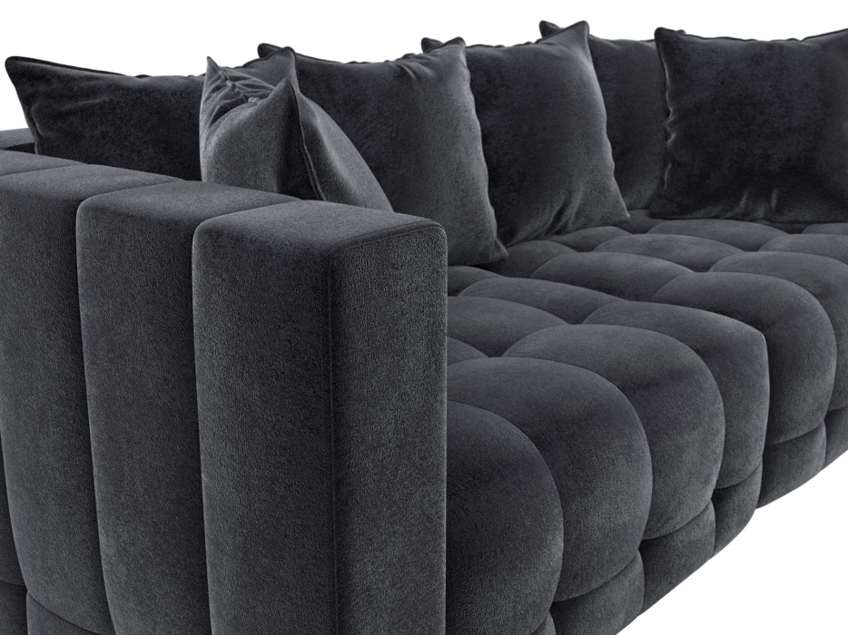 Дизайнерские диваны для гостиной, Диван прямой Лига-052 НПБ, велюр TOWER