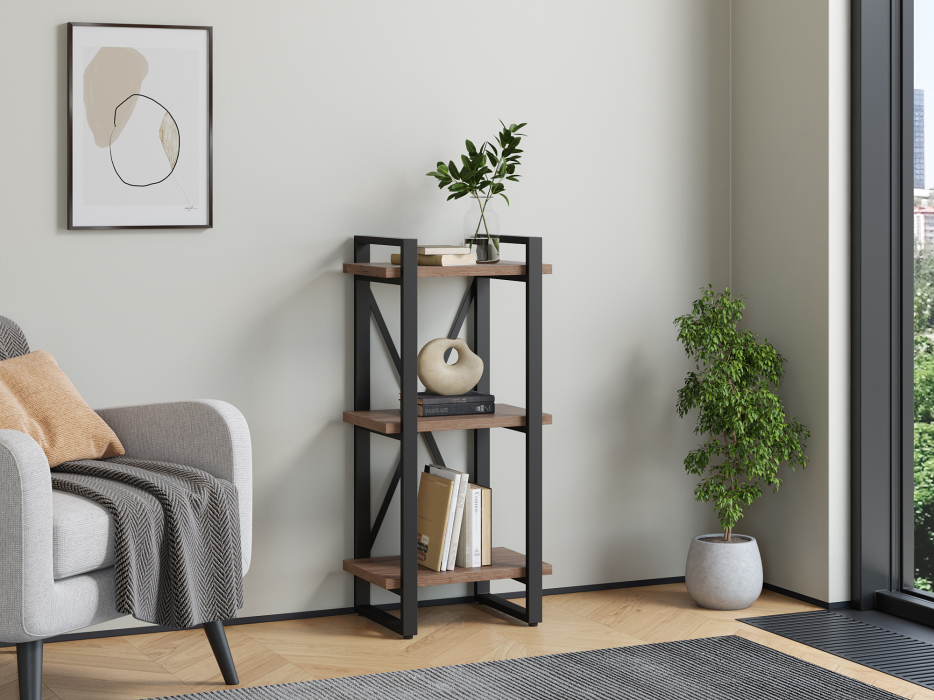 Стеллажи, Стеллаж Айсберг Лофт 40х102-2 черный