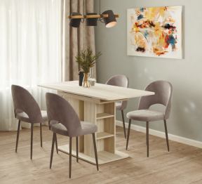 Стол раздвижной Гранд, дуб серый