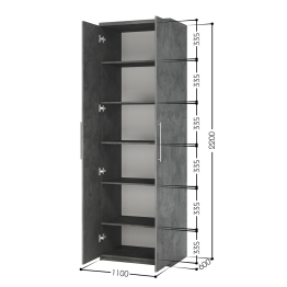 Шкаф с полками Мелодия МП-21 110х60