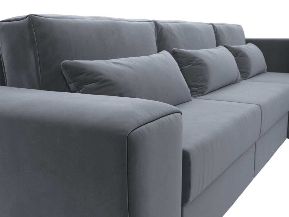 Диваны угловые в гостиную, Диван угловой Лига-008 Long правый, велюр