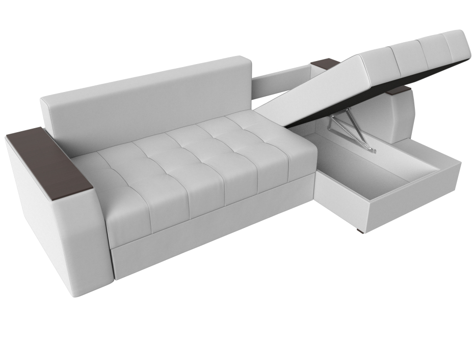 Диваны угловые в гостиную, Угловой диван Эмир БС правый угол, экокожа