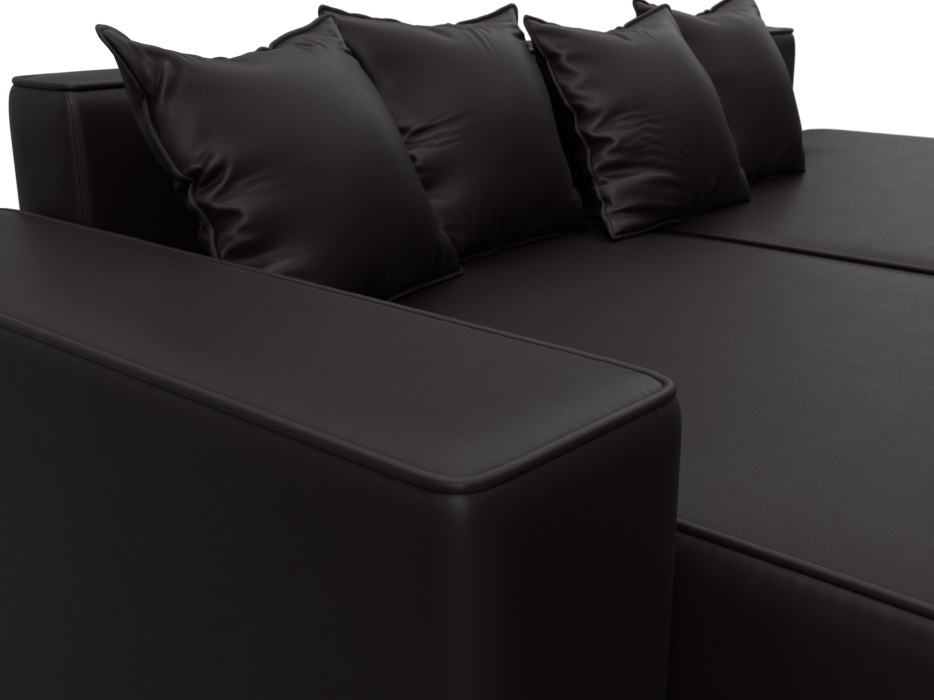 Диваны угловые в гостиную, Диван угловой Лига-079 угол левый, экокожа GRIFON