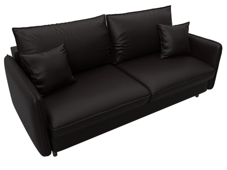 Диваны с ящиком для белья, Диван прямой Лига-064 НПБ, экокожа GRIFON