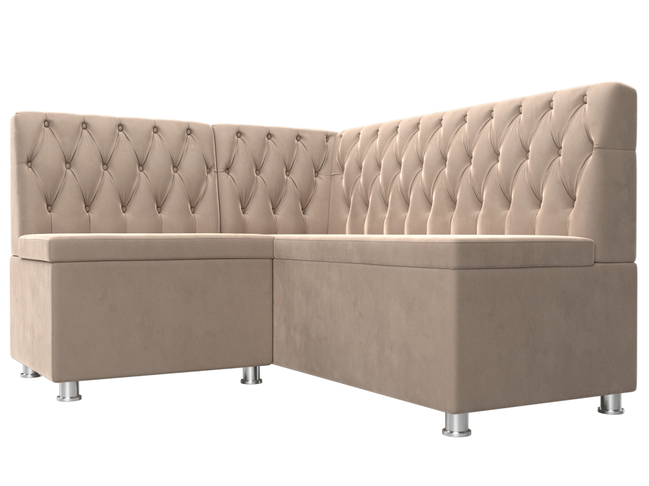 Диваны угловые кухонные, Кухонный угловой диван Мирта левый угол, велюр