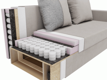 Прямой диван Лотос,НПБ,еврокнижка,велюр