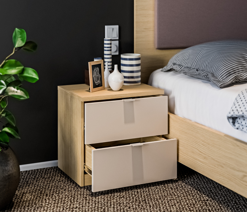 Спальные гарнитуры, Афина Спальня Дуб Винченца/Кашемир серый