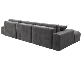 Диван угловой Лига-036 НПБ Модерн Лонг левый угол, велюр TOWER