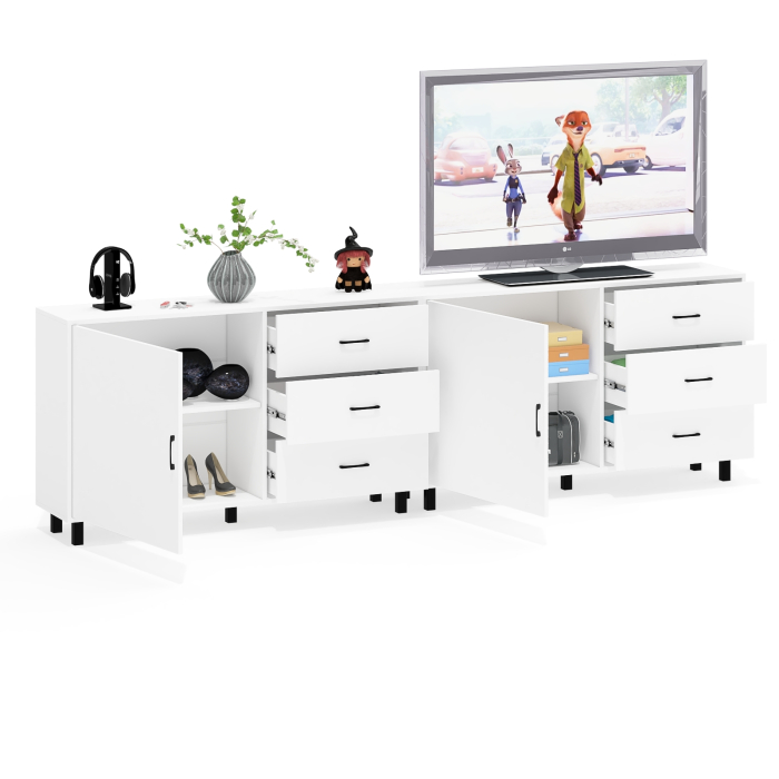 Комоды, Тумба-комод с двумя дверками и шестью ящиками 122-1504