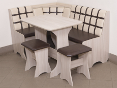 Кухонные уголки, Кухонный уголок Стиль 19Л (со столом СТ4) Ясень шимо светлый