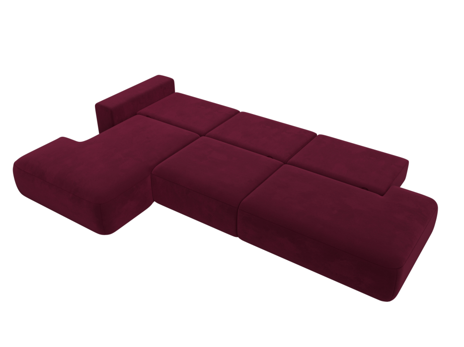 Диваны угловые в гостиную, Диван угловой Лига-036 Модерн Лонг левый угол, микровельвет