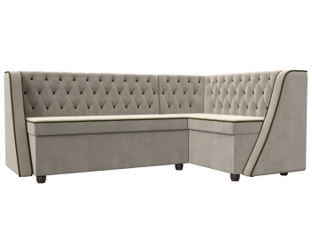 Кухонный угловой диван Лофт правый угол, микровельвет