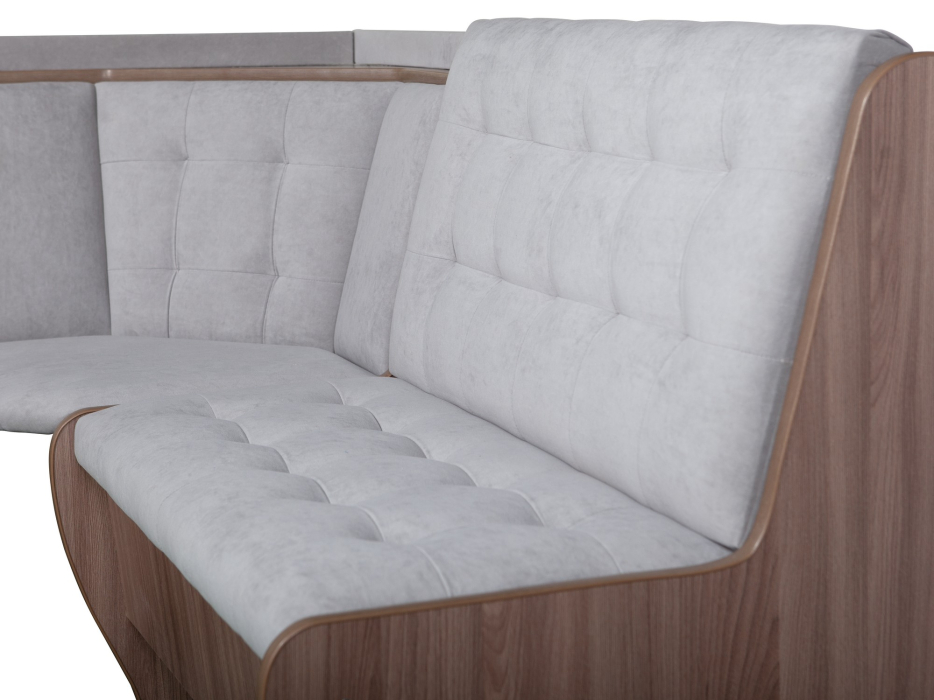 Кухонные уголки, Кухонный уголок Стиль 1Л (со столом СТ4) Ясень шимо темный / велюр