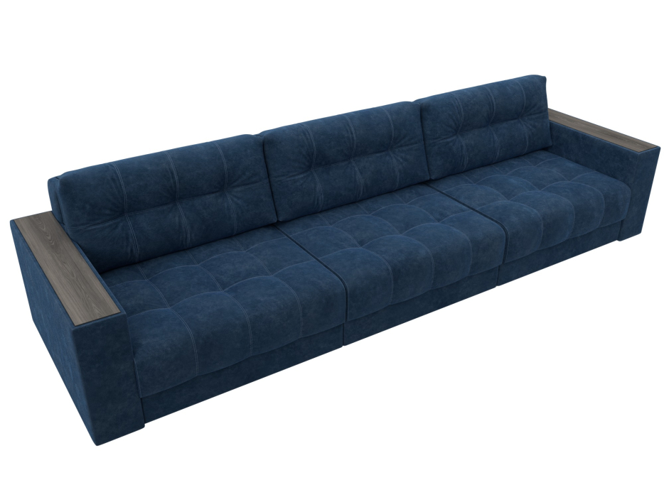 Дизайнерские диваны для гостиной, Диван прямой с декором Лига-049 НПБ Лонг, велюр BRUT