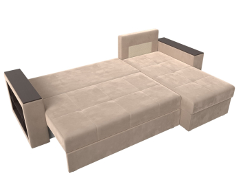 Диван угловой Дубай Лайт, велюр, правый угол