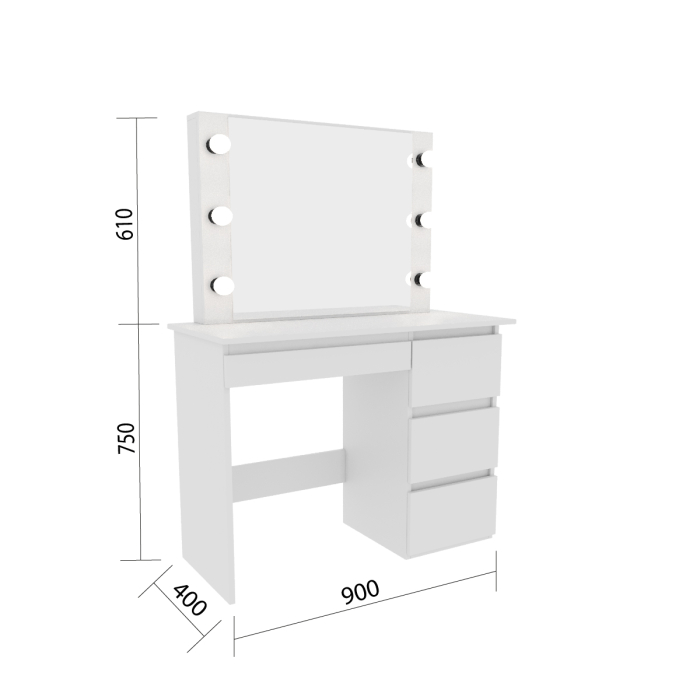 Туалетные столики, Стол косметический с подсветкой Сура
