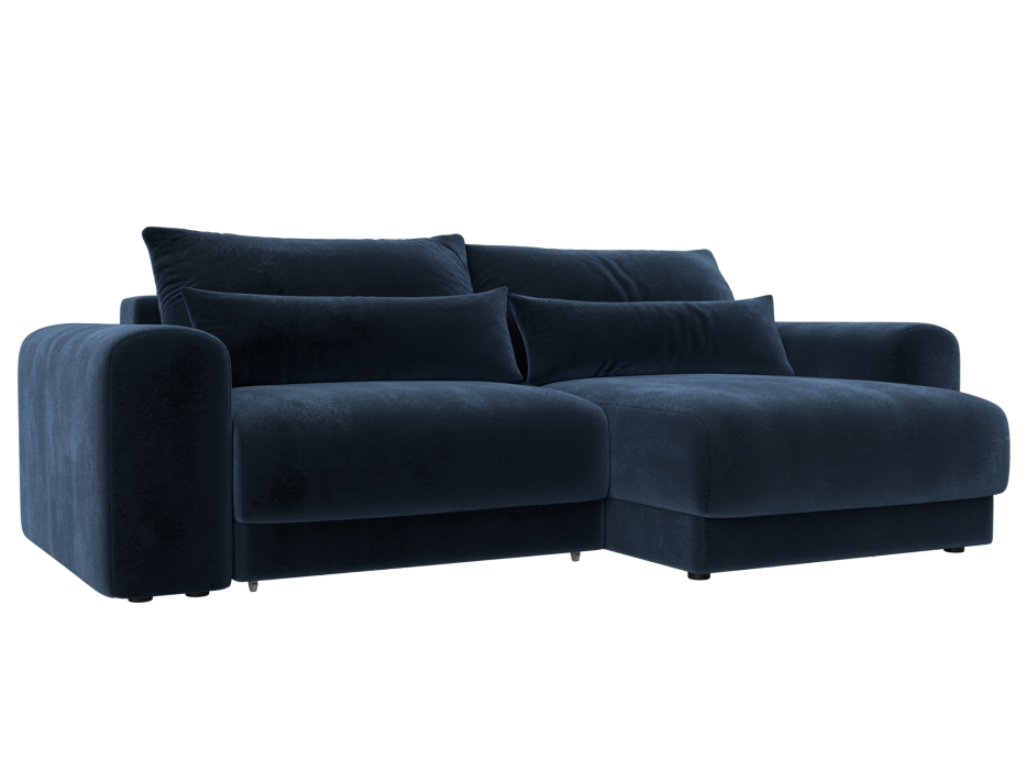 Диваны угловые в гостиную, Диван угловой Лига-056 НПБ угол универсальный, велюр TOWER