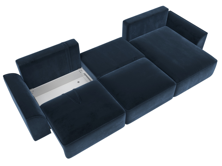 Диваны угловые в гостиную, Диван угловой Лига-048 НПБ лонг, велюр TOWER