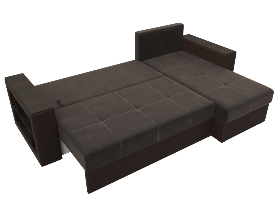 Диваны угловые в гостиную, Диван угловой Дубай Лайт угол универсальный, велюр/экокожа