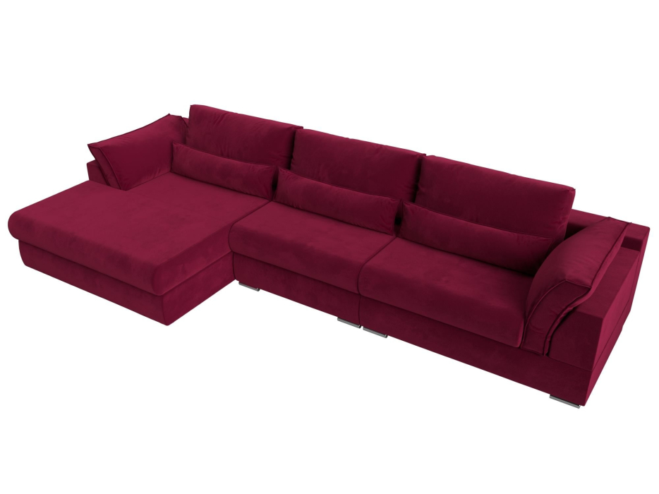 Диваны угловые в гостиную, Угловой диван Пекин Long угол левый, НПБ, микровельвет