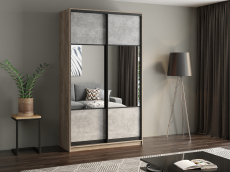 Шкафы-купе, Шкаф купе 2-х дверный АЙСБЕРГ  ЛОФТ 120 комбинированный