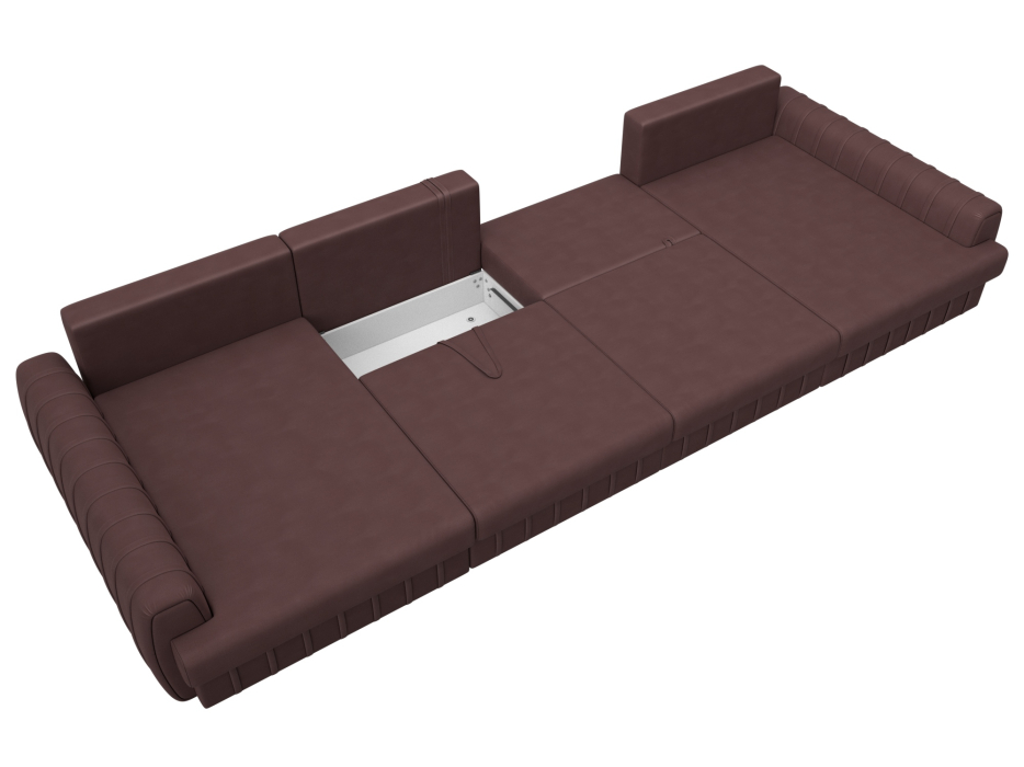 Диваны угловые в гостиную, Диван П-образный Лига-057 НПБ Лонг, замша JOLY