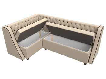 Кухонный угловой диван Лофт левый угол, экокожа