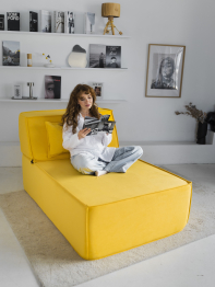 Бескаркасна оттоманка Клайд,велюр