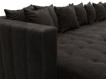 Диван П-образный Лига-052 НПБ МегаЛонг, велюр BRUT