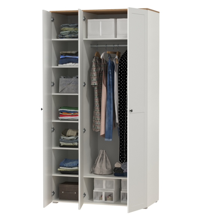 Шкафы распашные, Шкаф для одежды 3-х дверный с зеркалом Остин 13.336.03