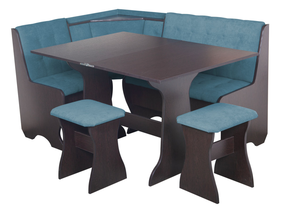 Кухонные уголки, Кухонный уголок Стиль 1Л (со столом СТ3) Дуб венге / велюр