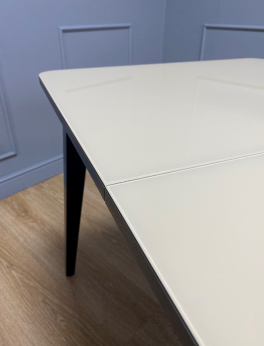 Обеденные столы, Стол KENNER 1100 M раздвижной, стекло белое глянец