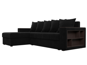 Диван угловой Дубай Лайт, микровельвет, левый угол