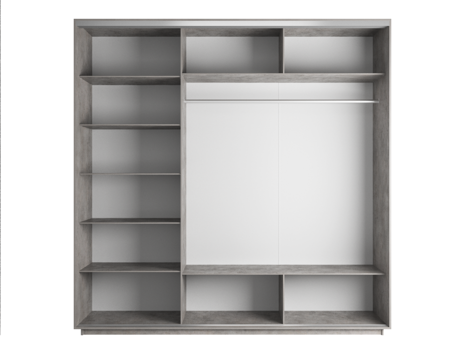 Шкафы-купе, Шкаф-купе Экспресс Экспенс трио 2200 x 2100 x 600