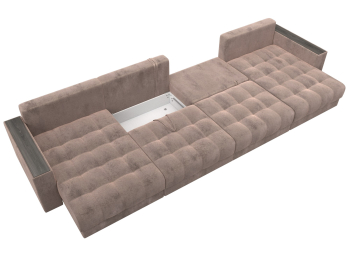 Диван П-образный с декором Лига-049 НПБ Лонг, велюр TOWER