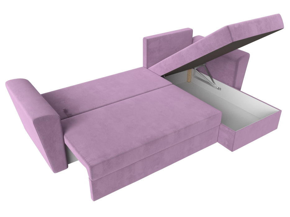 Диваны угловые в гостиную, Угловой диван Амстердам Лайт правый угол, микровельвет