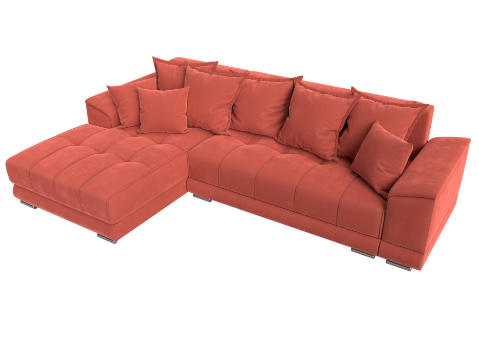 Диваны угловые в гостиную, Угловой диван НордСтар левый угол, микровельвет