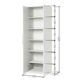 Шкаф с полками Комфорт МП-21 60х45 с зеркалом