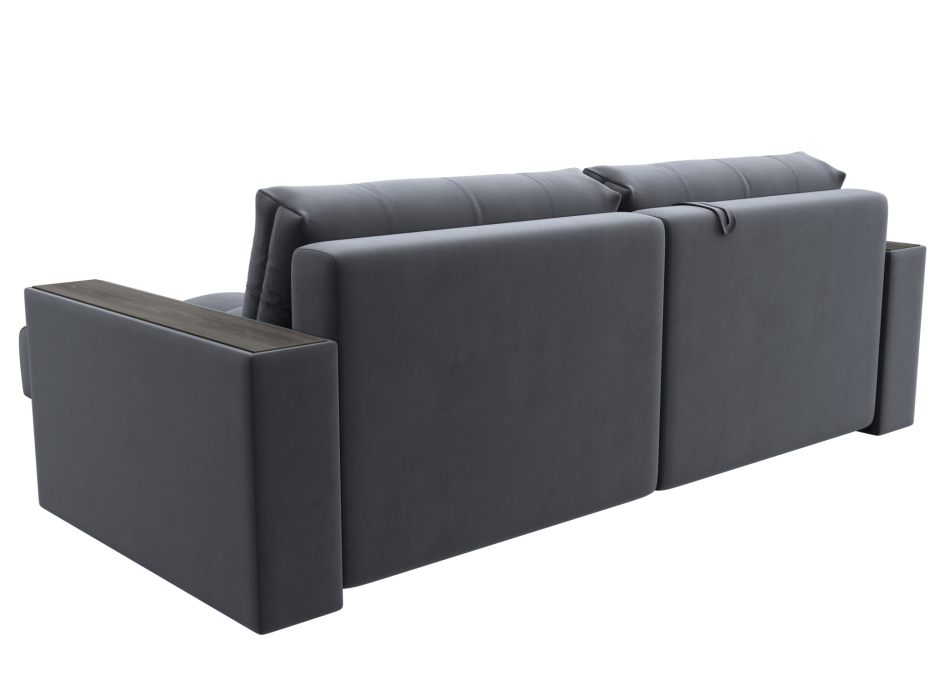 Дизайнерские диваны для гостиной, Диван угловой с декором Лига-049 НПБ, велюр SEVEN