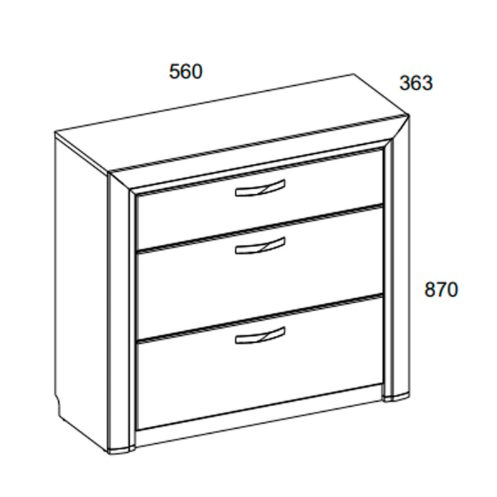 Комоды, Комод 3S/56, OLIVIA