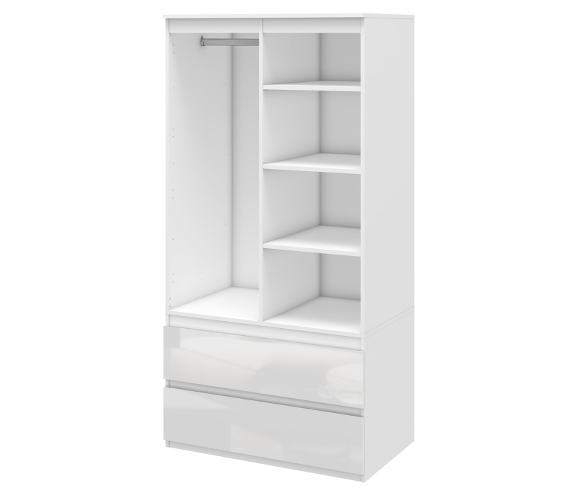 Шкафы, Шкаф 2-х дверный с ящиками, 90 см Люкс