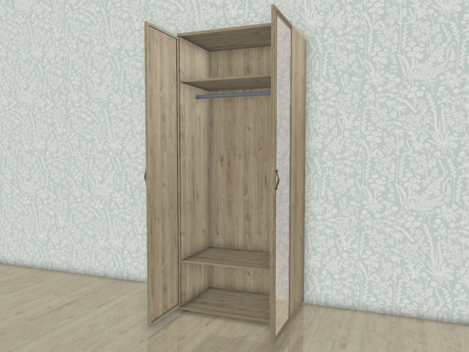 Шкафы двухстворчатые, Модульная система Карина Шкаф ШК-1004 с зеркалом