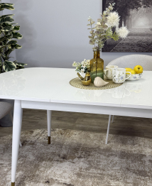 Стол Kenner 1300K раздвижной, стекло глянец